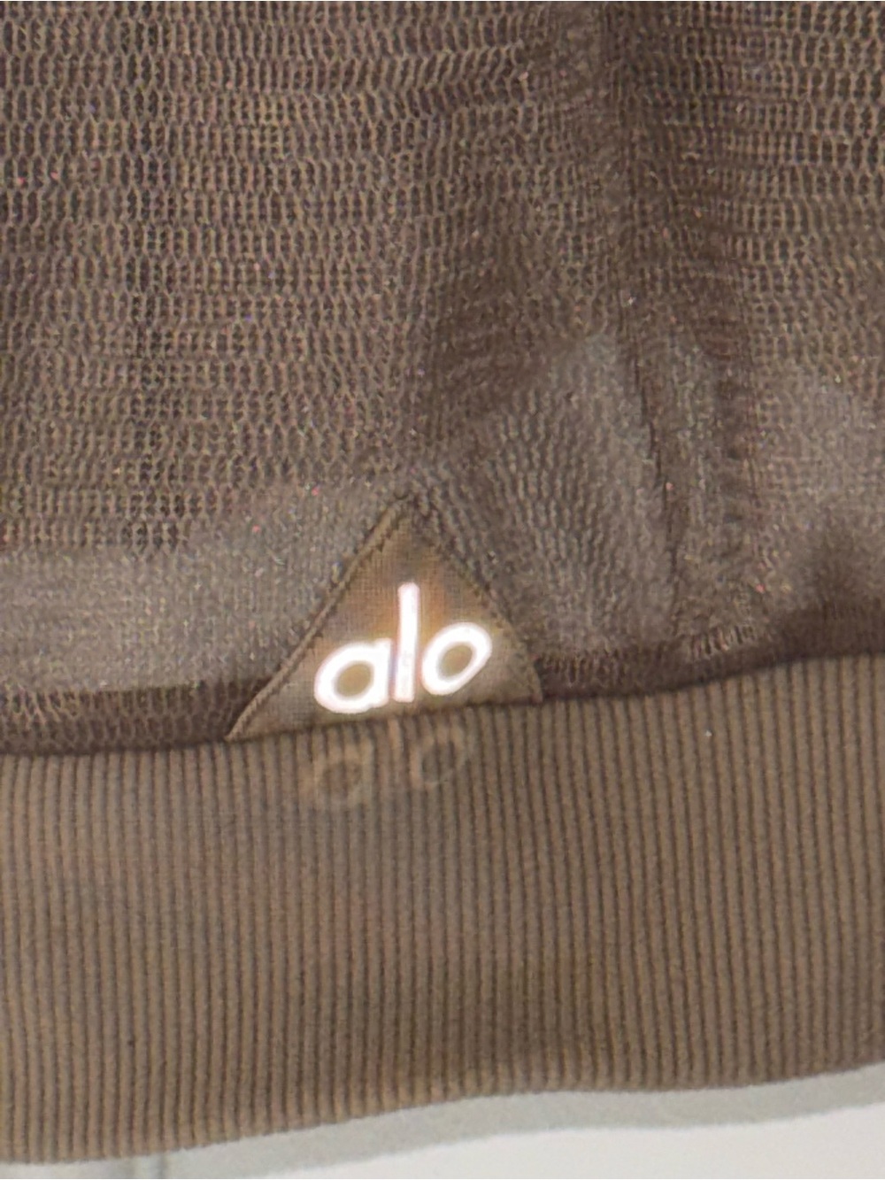 Alo Yoga Field Cropped Mesh Jacket Size Large in Jungle - Picture 14 of 14